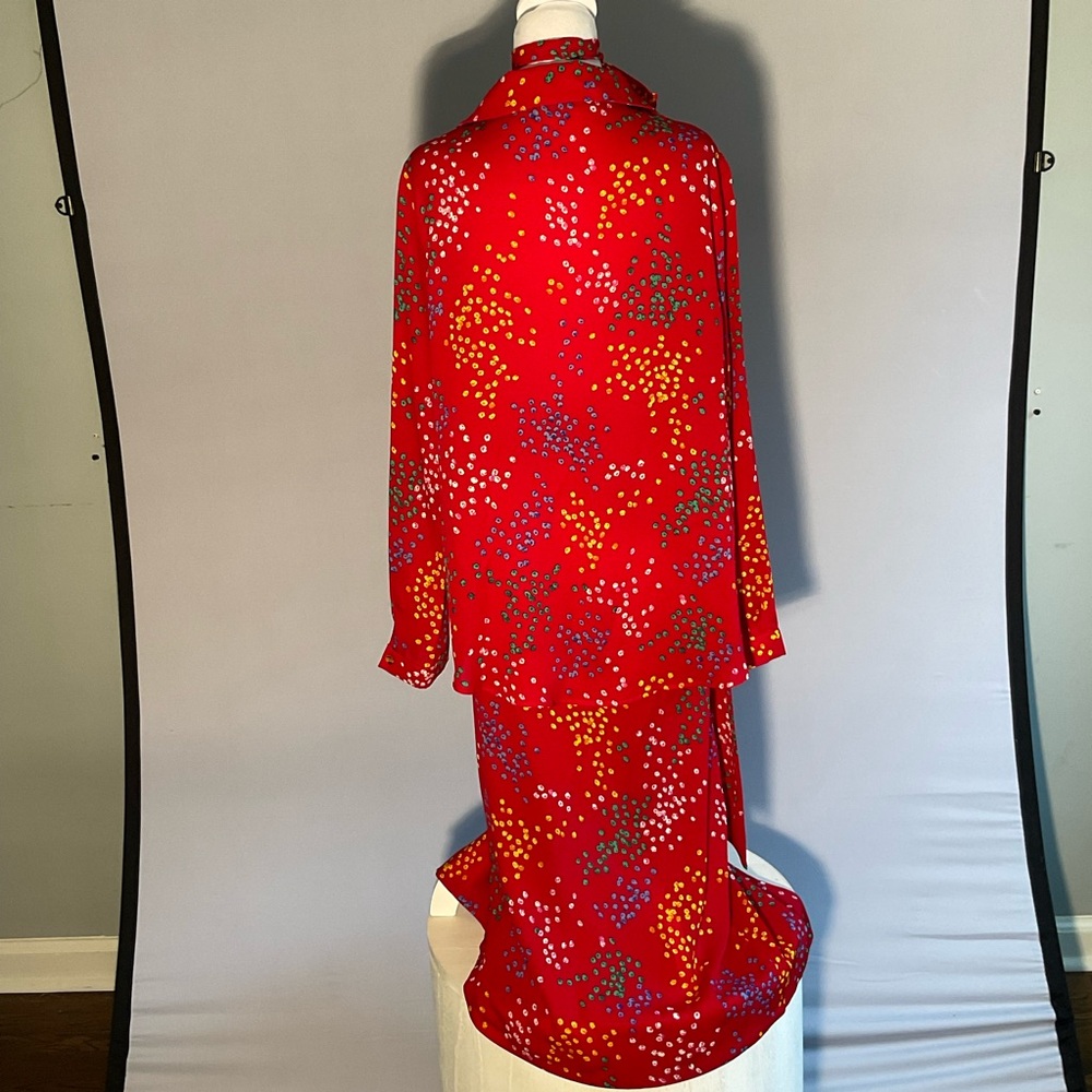 UK Never Fully Dressed Bohochic Vacation 2 piece Wrap Midi Skirt Long Sleeve - Picture 3 of 13